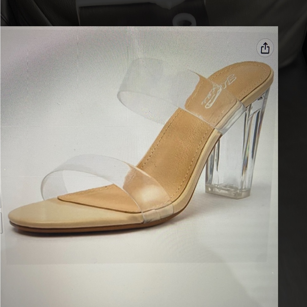 New/Never worn Clear Heeled Chunky transparent sandals  by Katliu